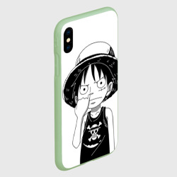 Чехол для iPhone XS Max матовый Палец в носу One Piece - фото 2