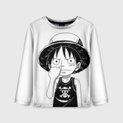 Детский лонгслив 3D Палец в носу One Piece