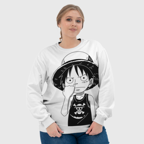 Женский свитшот 3D Палец в носу One Piece, цвет 3D печать - фото 6