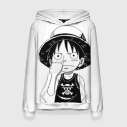 Женская толстовка 3D Палец в носу One Piece