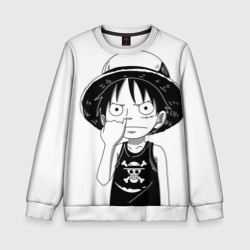 Детский свитшот 3D Палец в носу One Piece