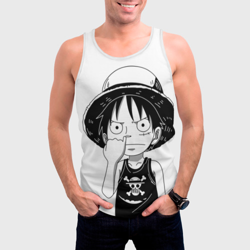 Мужская майка 3D Палец в носу One Piece, цвет 3D печать - фото 3