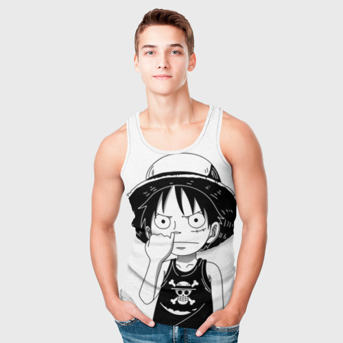 Мужская майка 3D Палец в носу One Piece, цвет 3D печать - фото 5