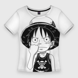Женская футболка 3D Slim Палец в носу One Piece