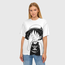 Женская футболка oversize 3D Палец в носу One Piece - фото 2