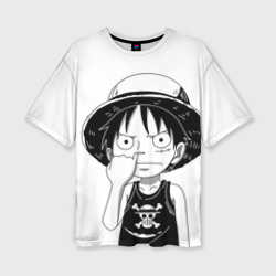 Женская футболка oversize 3D Палец в носу One Piece