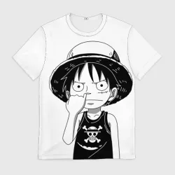 Мужская футболка 3D Палец в носу One Piece