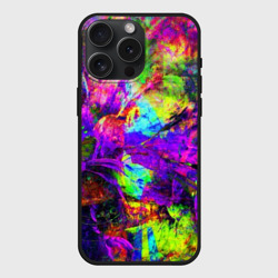 Чехол силиконовый для Apple iPhone 15 Pro Мax матовый Буйство цвета