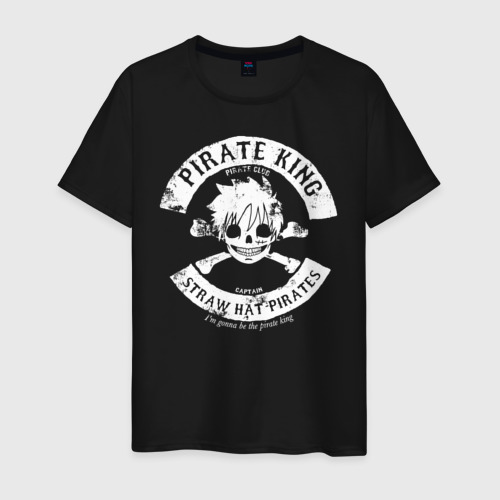 Мужская футболка хлопок One Piece, цвет черный