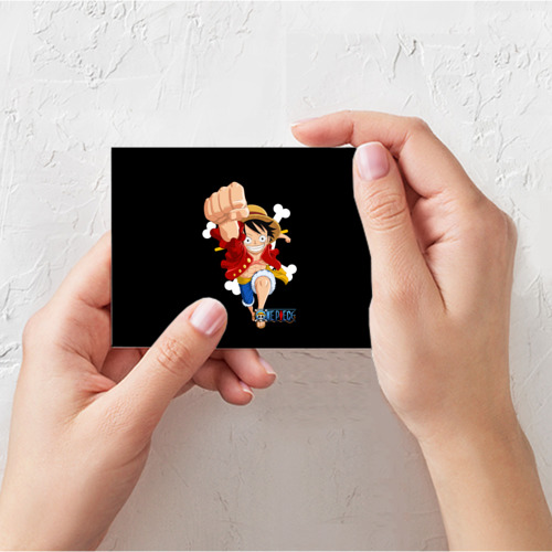Поздравительная открытка Удар One Piece, цвет белый - фото 3
