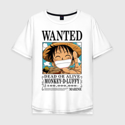Мужская футболка хлопок Oversize Разыскивается живой или мертвый One Piece