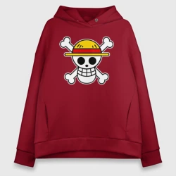 Женское худи Oversize хлопок One Piece скелет