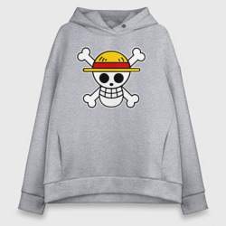 Женское худи Oversize хлопок One Piece скелет