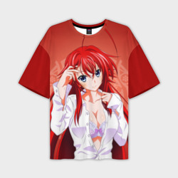 Мужская футболка oversize 3D High School DxD, Риас