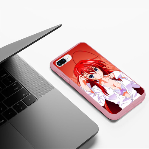 Чехол для iPhone 7Plus/8 Plus матовый High School DxD, Риас, цвет баблгам - фото 5