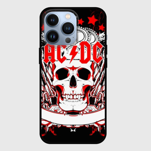 Чехол для iPhone 13 Pro с принтом AC/DC, вид спереди #2