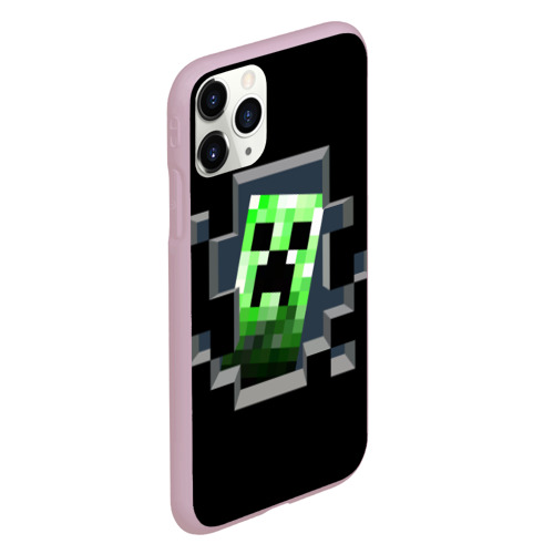Чехол для iPhone 11 Pro матовый Майнкрафт, Крипер - фото 3