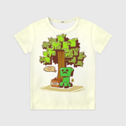 Детская футболка 3D Майнкрафт, Крипер