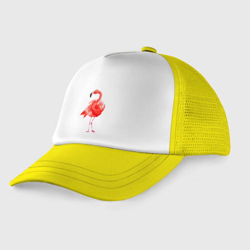 Детская кепка тракер Фламинго, цвет желтый