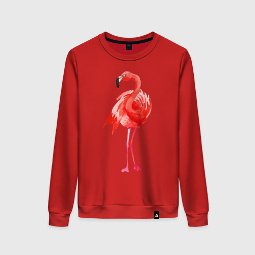 Женский свитшот хлопок Фламинго, цвет красный