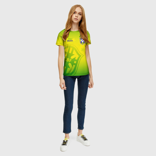 Женская футболка 3D Бразилия, цвет 3D печать - фото 5