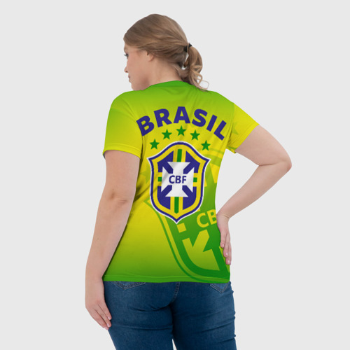 Женская футболка 3D Бразилия, цвет 3D печать - фото 7