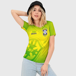 Женская футболка 3D Slim Бразилия - фото 2