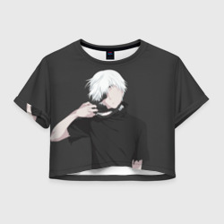 Женская футболка Crop-top 3D Kaneki Ken снимает маску