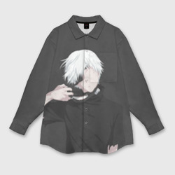 Мужская рубашка oversize 3D Kaneki Ken снимает маску