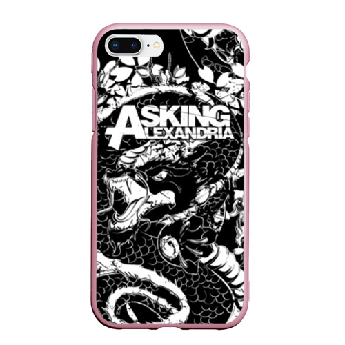 Чехол для iPhone 7Plus/8 Plus матовый Asking Alexandria, цвет розовый