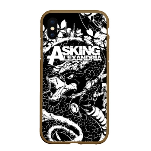 Чехол для iPhone XS Max матовый Asking Alexandria, цвет коричневый