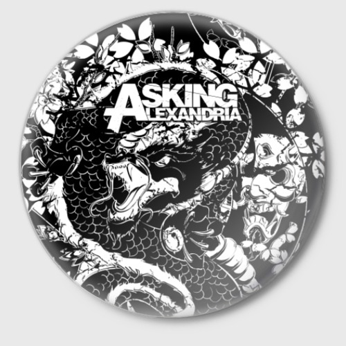 Значок Asking Alexandria, цвет белый