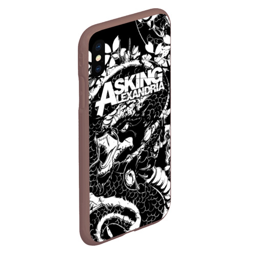 Чехол для iPhone XS Max матовый Asking Alexandria, цвет коричневый - фото 3