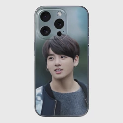 Чехол для iPhone 15 Pro Max силиконовый с защитой камеры Корейский Поп