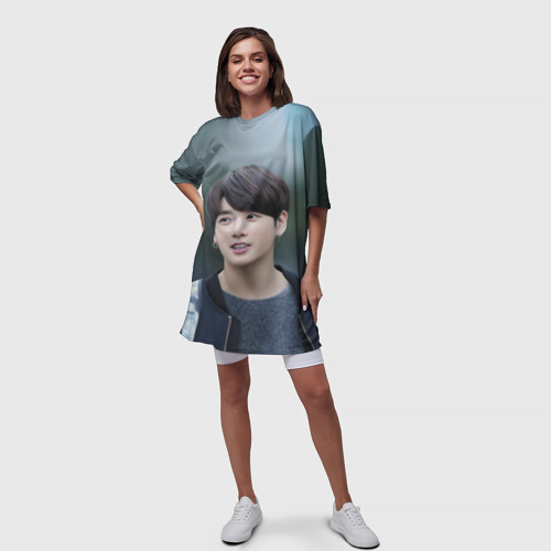 Платье-футболка 3D Корейский Поп, цвет 3D печать - фото 5