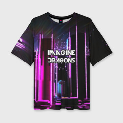 Женская футболка oversize 3D Imagine dragons