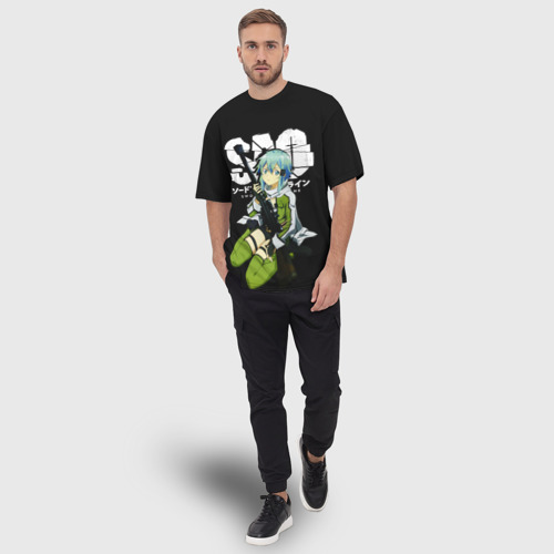 Мужская футболка oversize 3D Мастера меча онлайн, Синон, цвет 3D печать - фото 5