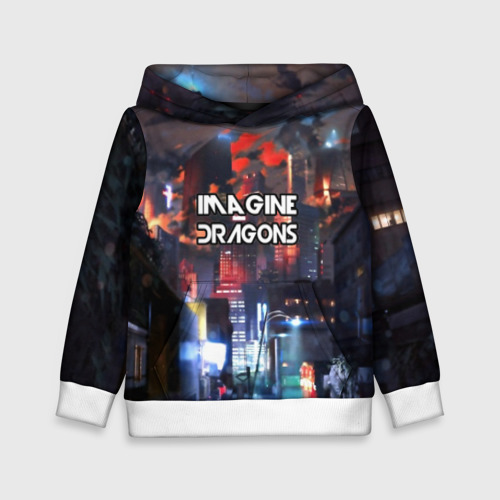 Детская толстовка 3D imagine dragons, цвет белый