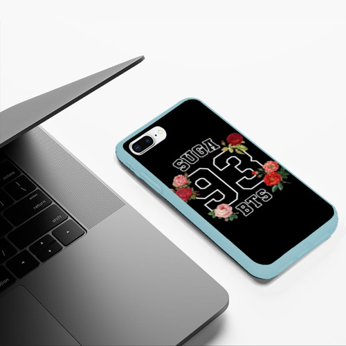 Чехол для iPhone 7Plus/8 Plus матовый Suga 93 BTS, цвет мятный - фото 5
