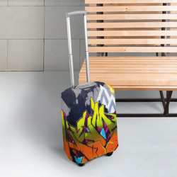 Чехол для чемодана 3D Неоновое граффити - фото 2