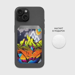 Картхолдер Magsafe магнитный Неоновое граффити - фото 2