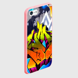 Чехол для iPhone 5/5S матовый Неоновое граффити - фото 2