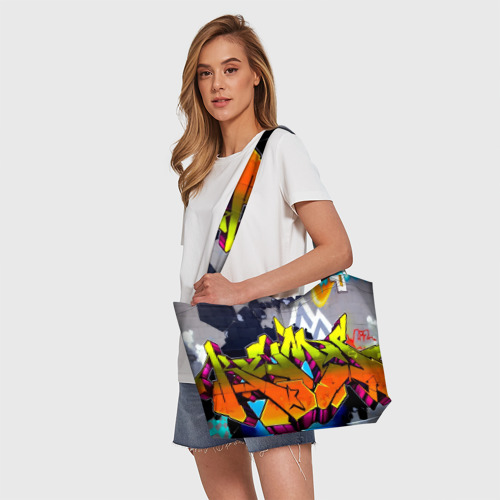 Пляжная сумка 3D Неоновое граффити - фото 5