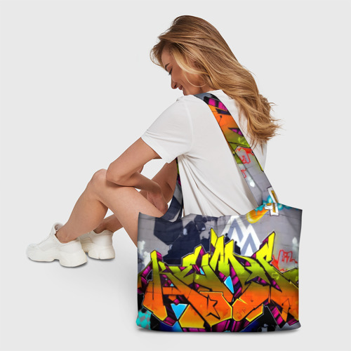 Пляжная сумка 3D Неоновое граффити - фото 6
