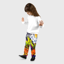 Детские брюки 3D Неоновое граффити - фото 2