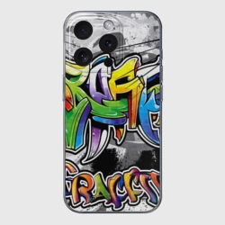 Чехол для iPhone 15 Pro Max силиконовый с защитой камеры City Street