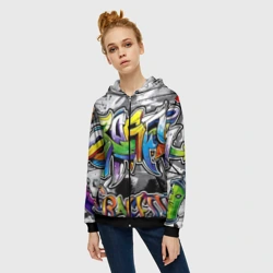 Женская толстовка 3D на молнии City Street - фото 2