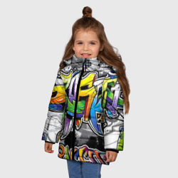 Зимняя куртка для девочек 3D city street - фото 2