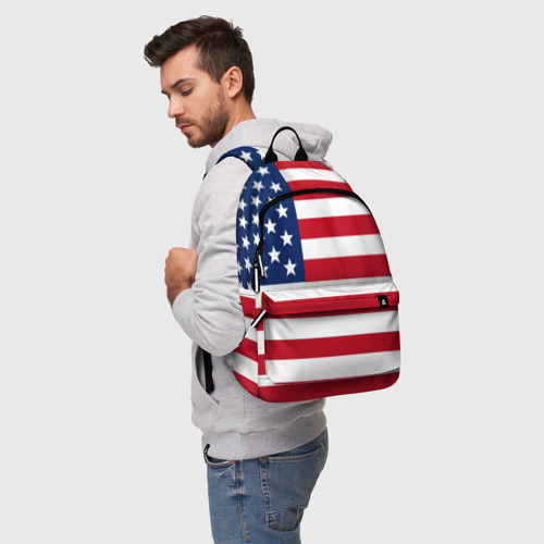 Рюкзак 3D с принтом USA, фото на моделе #1