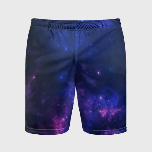 Мужские шорты спортивные Неоновый космос, цвет 3D печать